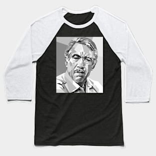 Anthony Quinn Grayscale Illustration Baseball T-Shirt